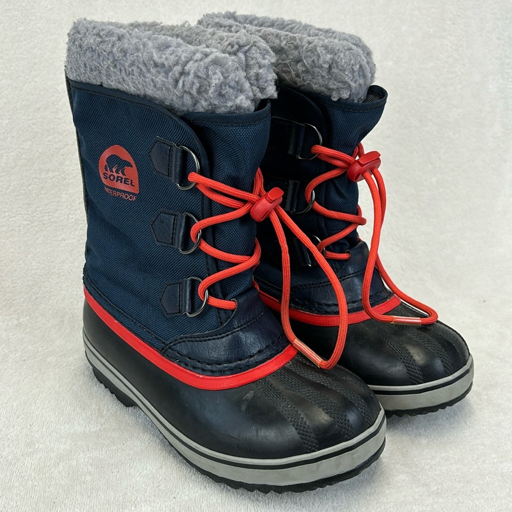 SOREL Yoot PAC Nylon Waterproof Duck Boots Youth Kids Winter Snow Boots Size 2